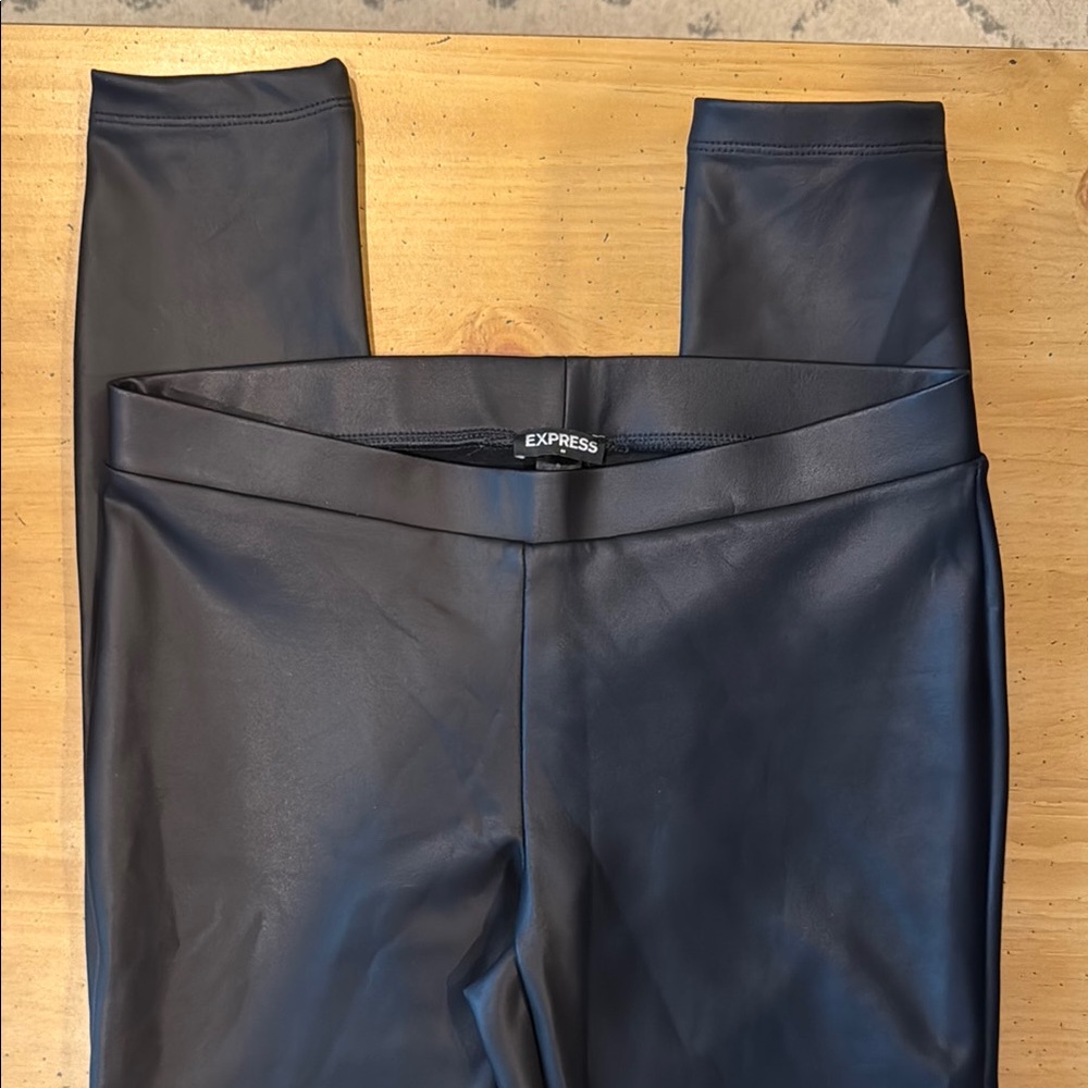 Express Black Faux Leather Leggings